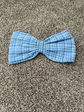 NWT Lululemon Blue Plaid Bow Headband